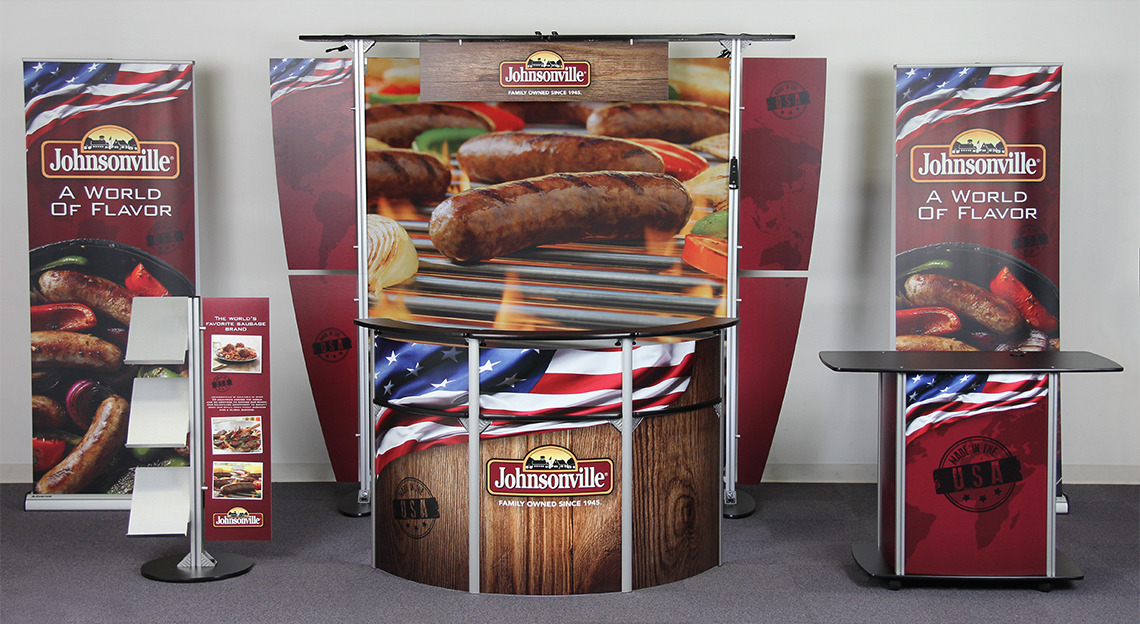 Exhibit Line Display Booth for Johnsonville